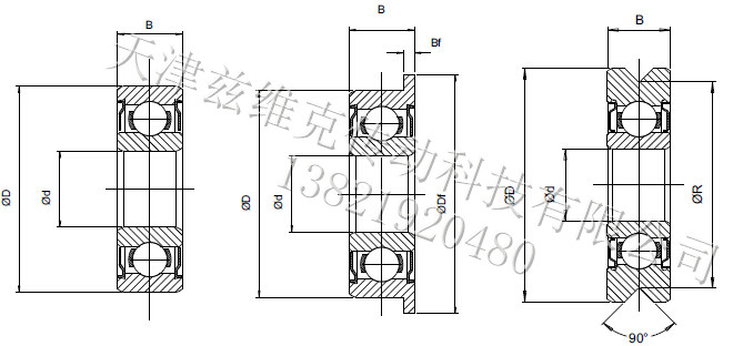 ZWICKER深溝球軸承623圖紙